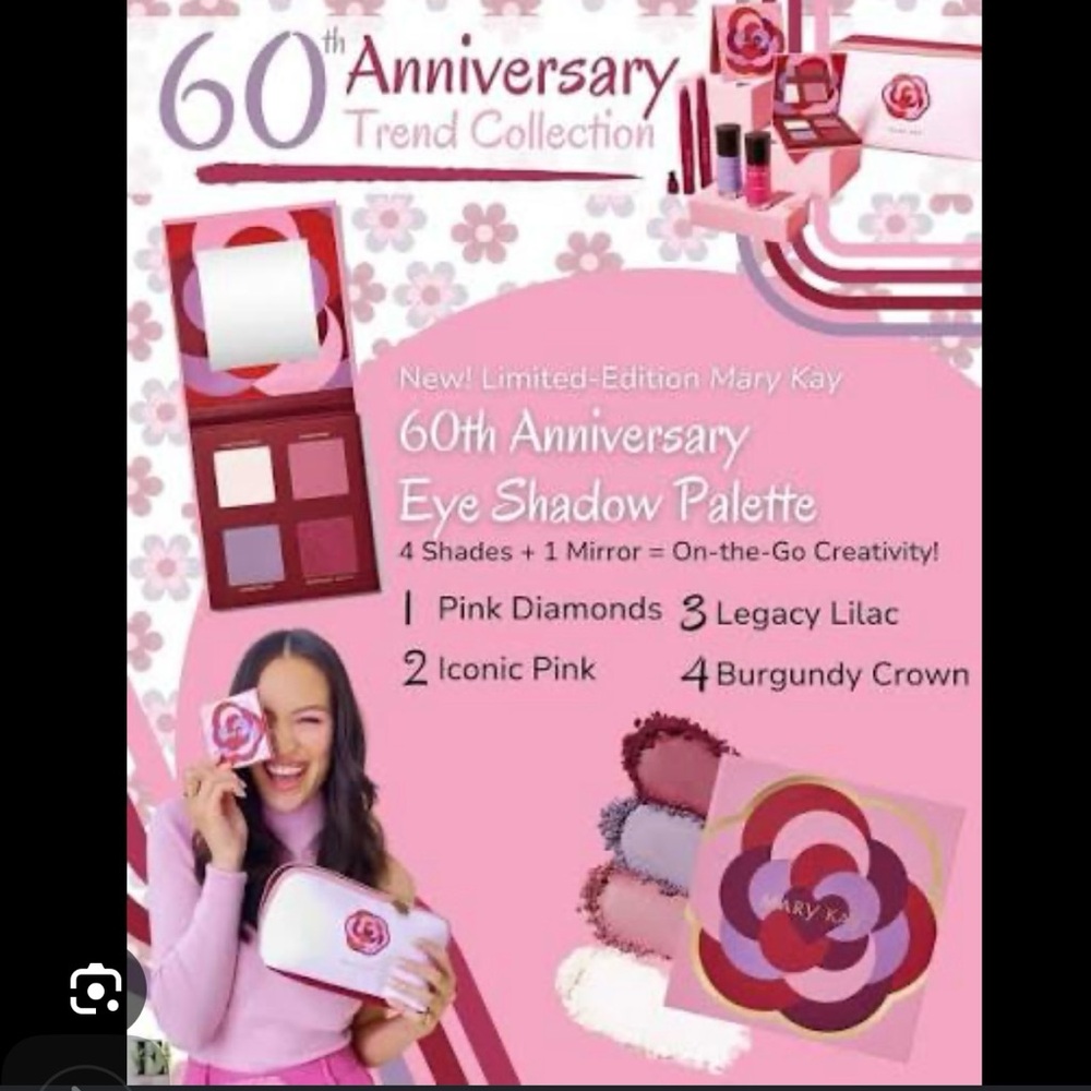 Mary Kay 60th Anniversary Eye Shadow Palette - Pink Diamonds & Iconic Pink